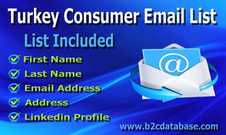 Turkey Tag Email Turkey Email Data | B2C Database