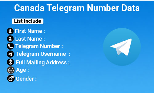 Canada Telegram Number Data