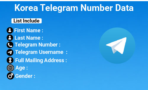 Korea Telegram Number Data